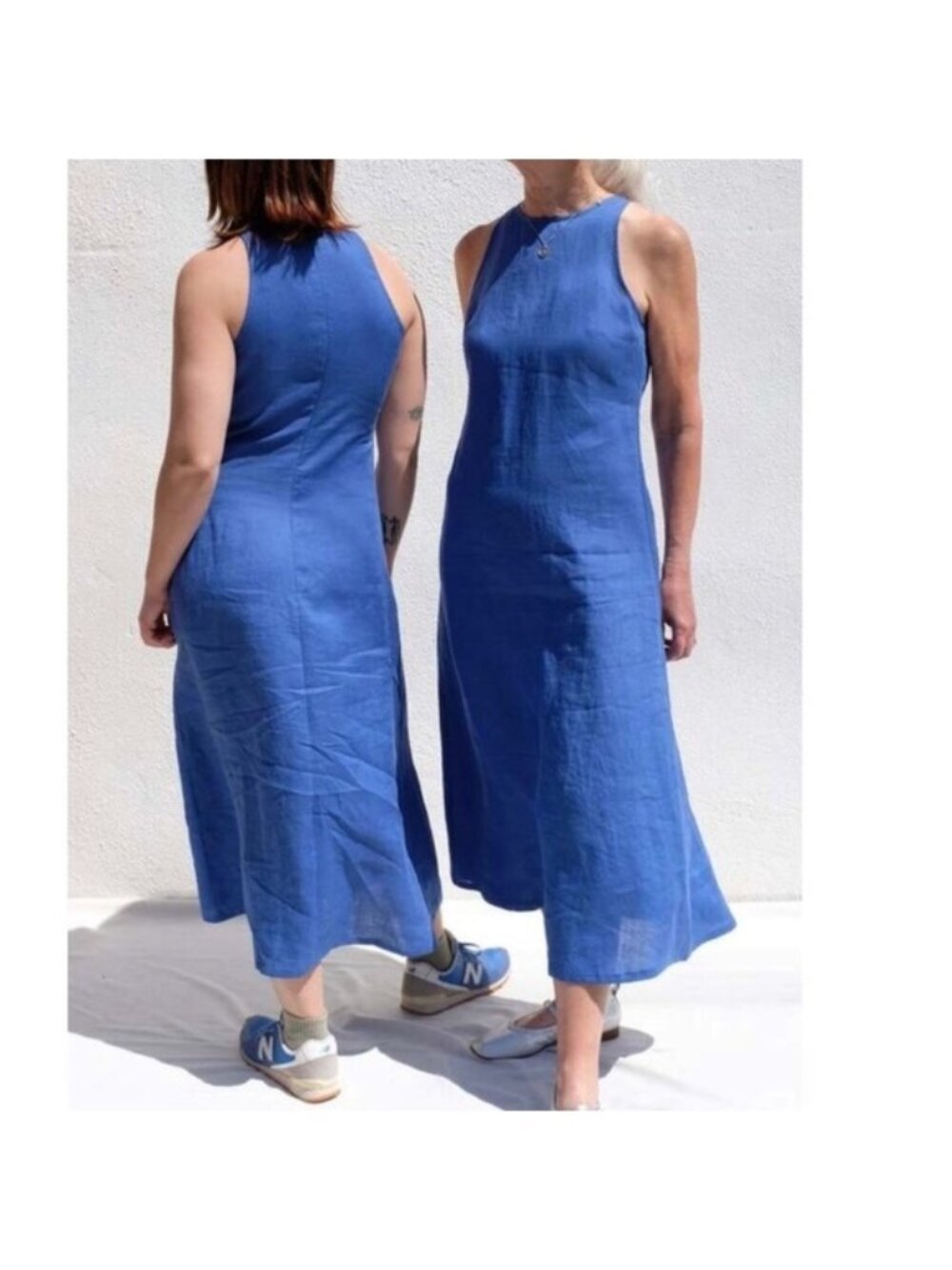 Elegant Blue Sleeveless Dress